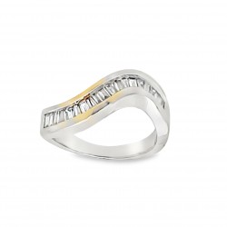 Pre Owned 18ct White Gold Diamond Twist Eternity Ring ZB212
